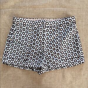 J. Crew Cream and Black High Waist Shorts